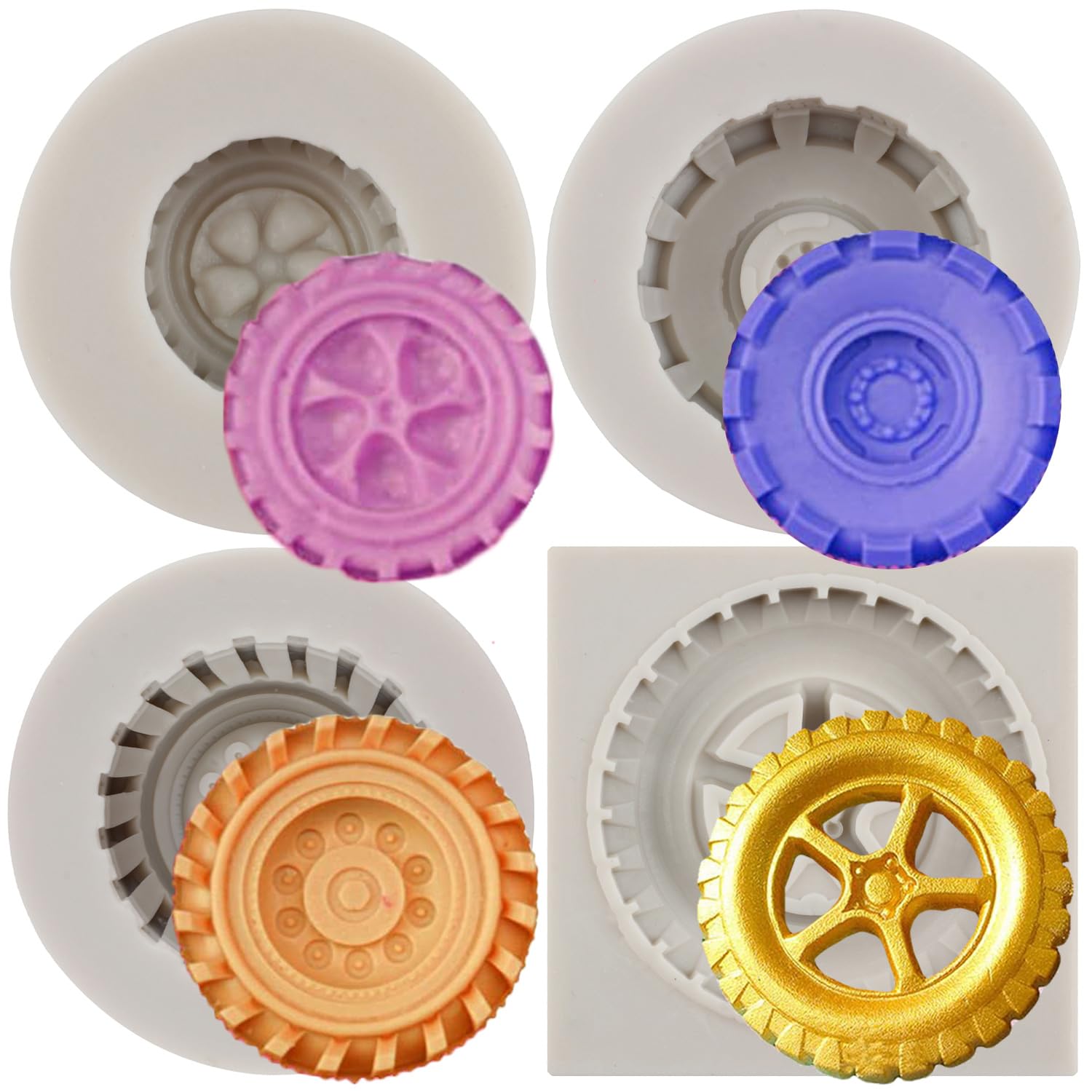 Mujing Set Di 4 Stampi In Silicone Per Pasta Di Zucchero E Cioccolato - Forme Porte, Finestre E Uccellini Per Decorazioni Torte E Biscotti