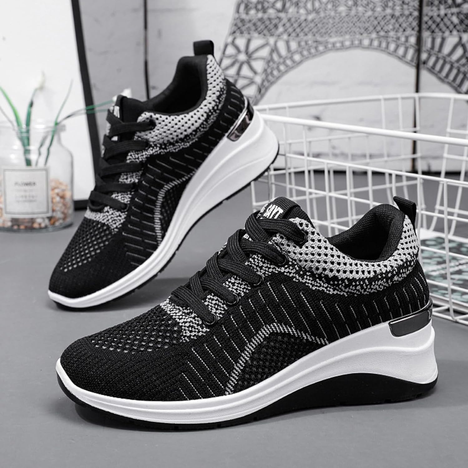 スポーツサンダルの人気ブランドランキング！【メンズ】 | メンズファッションブランドナビ レディース ニットメッシュウェッジ  レースアップスポーツシューズ アーチサポート付き 快適 高さのある厚め カジュアル 整形外科 ウ