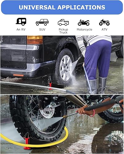 Miniatura 4 de Guía de manguera de automóvil, 4 piezas, guía de manguera para detalles de lavado de autos, rodillo de manguera de neumáticos que evita que la