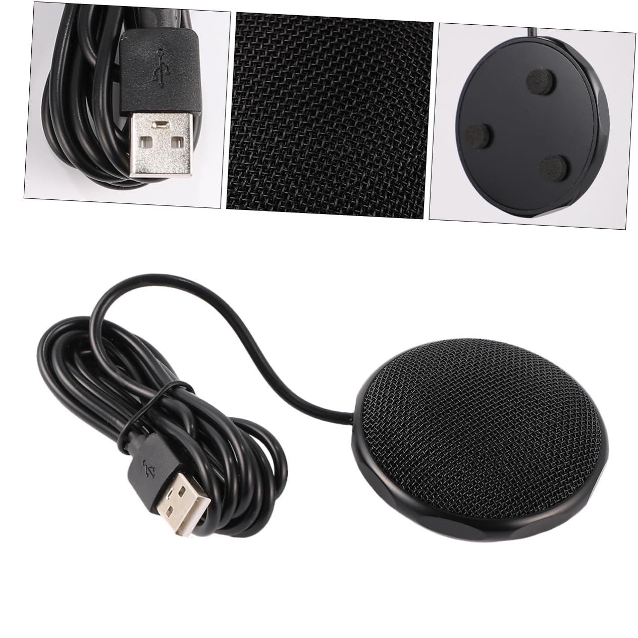 LALAFINA Computer Microphone Omnidirectional Condenser Microphone for Meetings Recording Video Calls