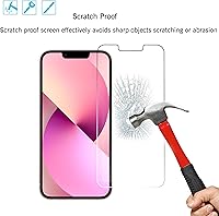 Vista 5 de Ailun 2 Pack Screen Protector for iPhone 13 [6.1 inch Display] with 2 Pack Tempered Glass Camera Lens Protector,[9H Hardness]-HD