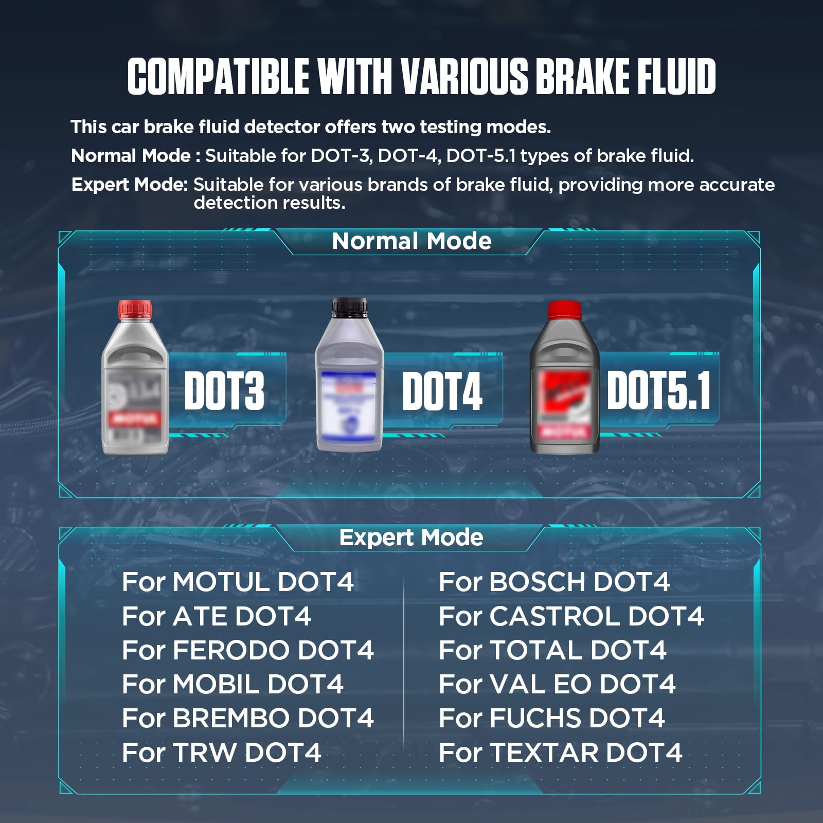 Tester Liquido Freni Alta Precisione per Auto DOT3 DOT4 DOT5.1