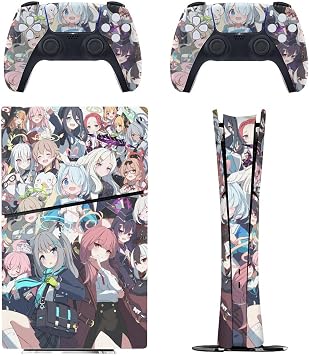 PS5 Slim Digital Version Skin Seal, Blue Archive, PlayStation 5, Protective Sticker, PlayStation 5, Thin Skin, Protective Seal, Full Protection, Side-compatible & Double-sided, Durable, Fingerprints,