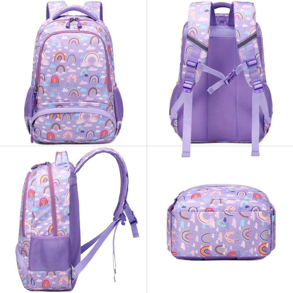 Girls Backpack for Elementary Kids School Bookbag Set Cute Unicorn Backpacks for Girls Water Resistant - Image 3