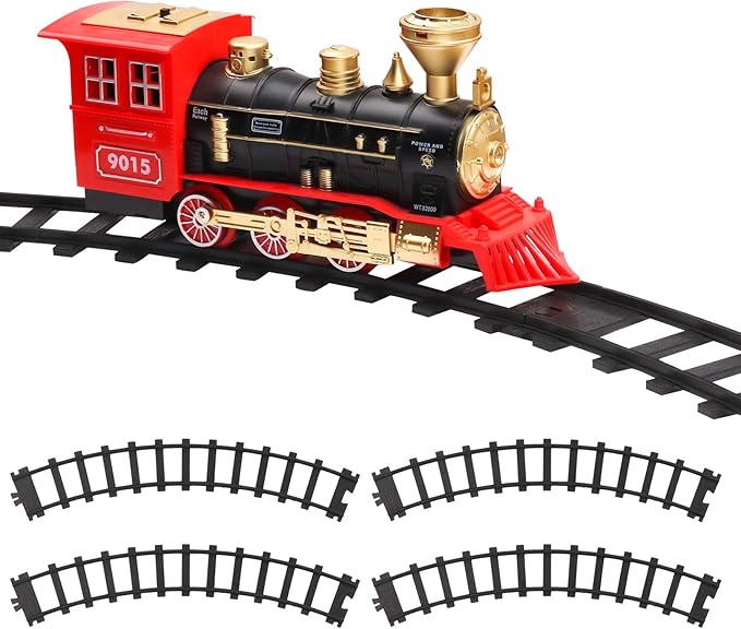Hot Bee 4 Pcs Train Tracks Accessories Curved Train Track