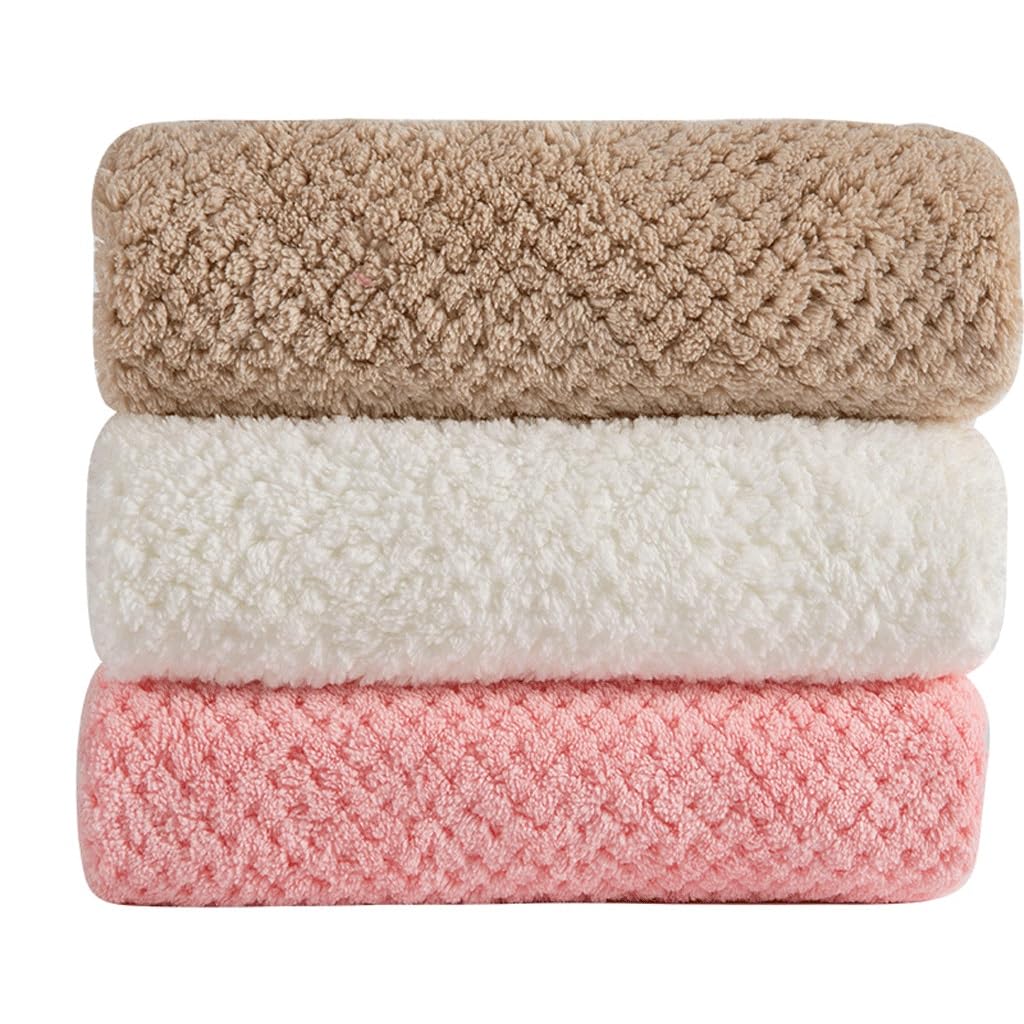 Serviettes cheveux secs et visage en microfibre nid d'abeille pour adulte