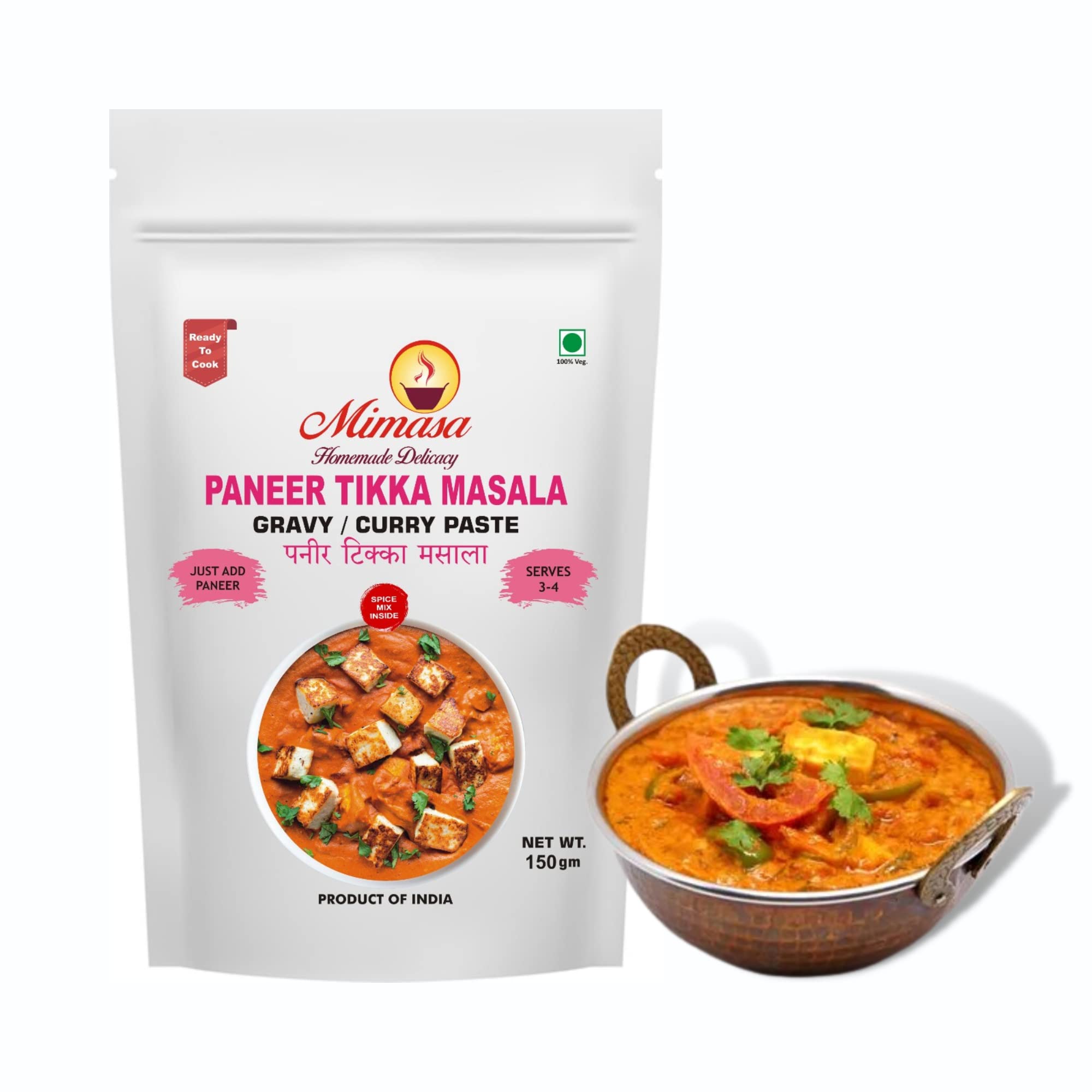 Mimasa Paneer Tikka Masala (Spice Mix Inside ) Ready Gravy/Curry Paste Ready to Cook | 150g Pouch (B0BHL71S2C) Amazon Price History, Amazon Price Tracker
