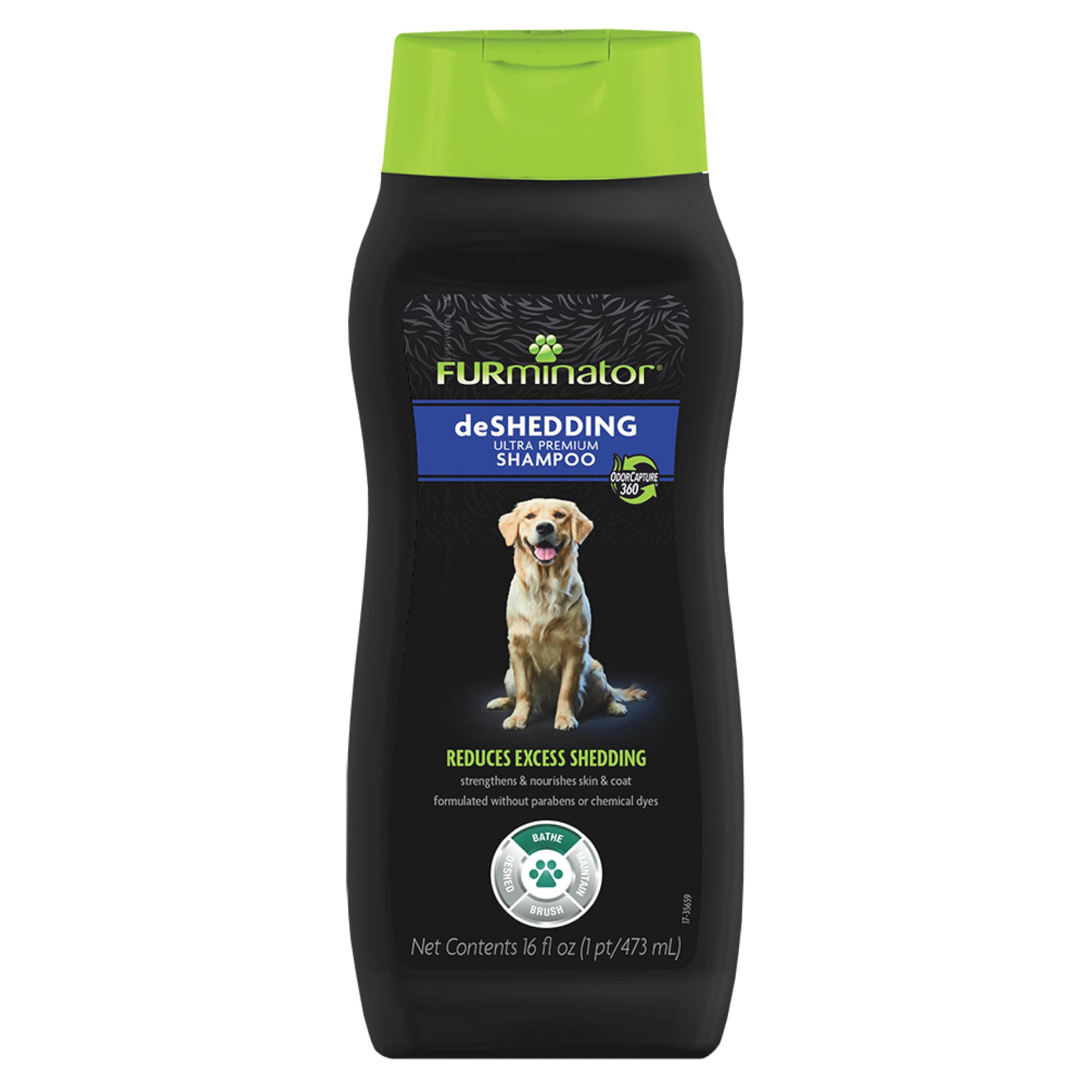 FURminator Ultra Premium deShedding Shampoo for Dogs Helps Reduce Excess Shedding, 16 oz