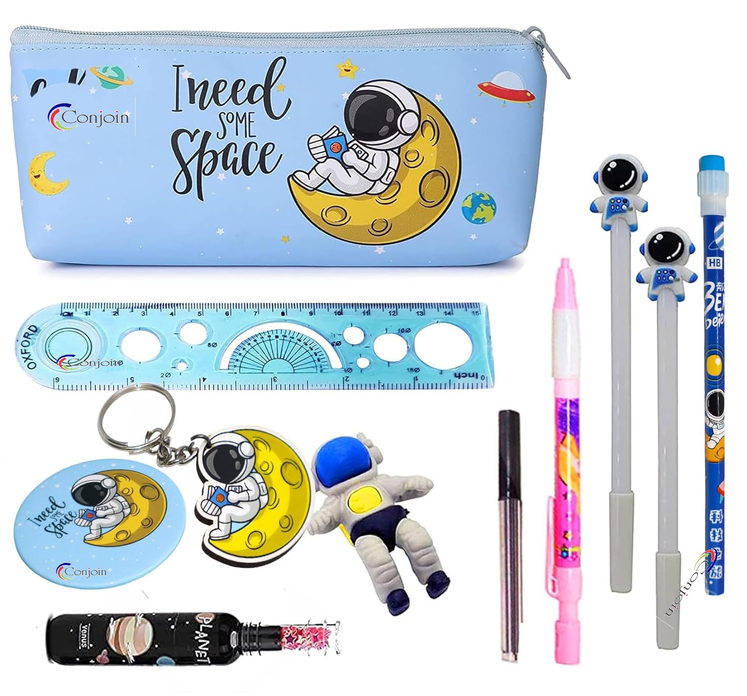 Conjoin space stationery pencil pouch highlighter combo set kit for boys girls kids best for birthday retun gift (B0CRL4YDKL) Amazon Price History, Amazon Price Tracker
