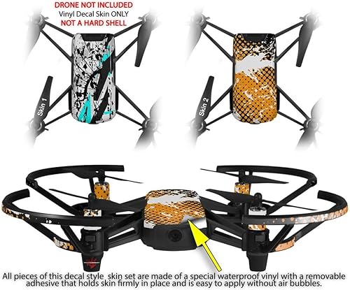 Miniatura 2 de Skin Decal Wrap 2 Pack para DJI Ryze Tello Drone Baja 0018 Neon Teal Drone no incluido