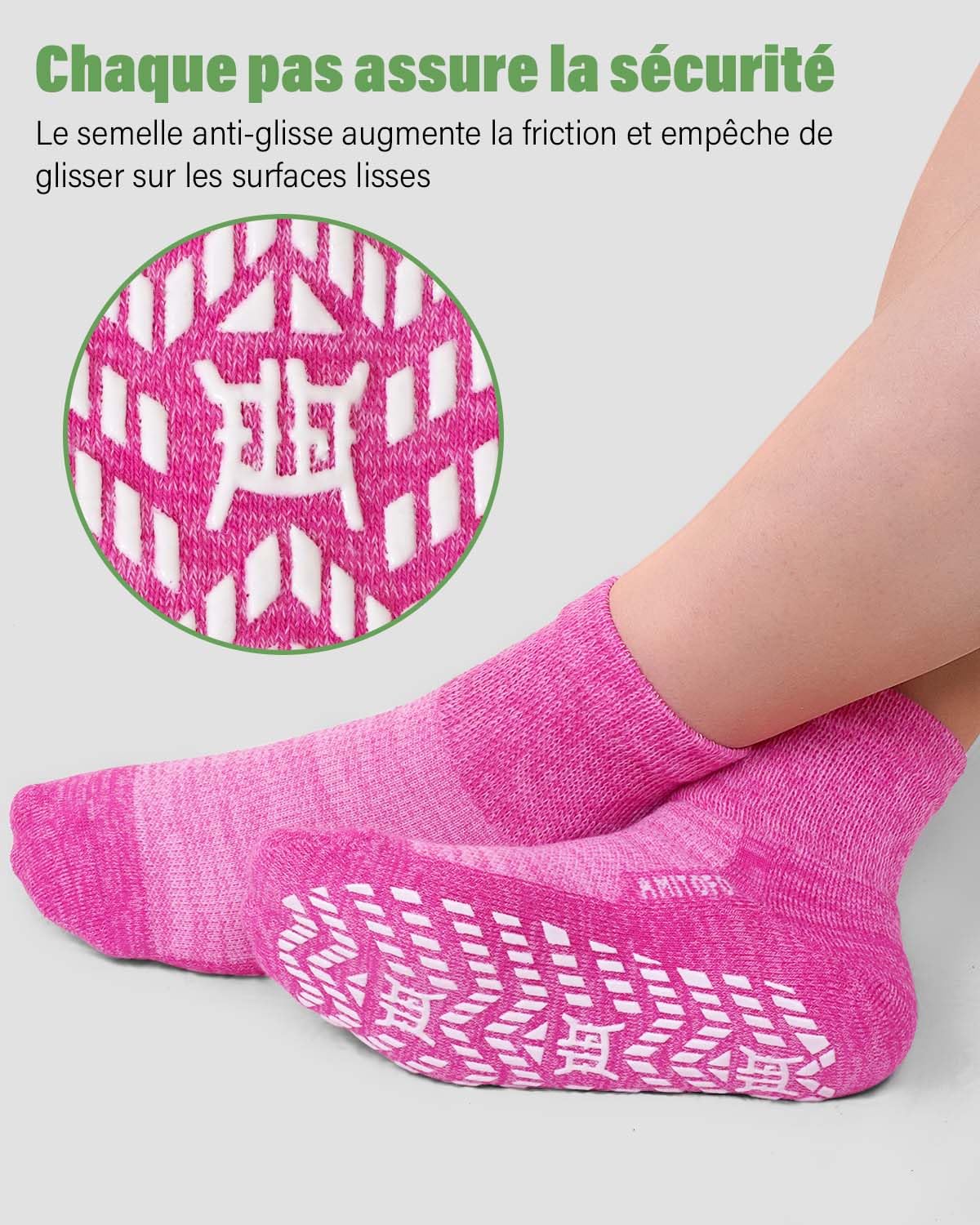 Chaussettes Diabétiques Antidérapantes Femme: Chaussettes de Bambou Extra Large Sans Elastique Sans Couture Homme Non Comprimantes Pieds Gonflés