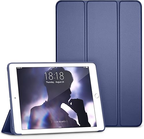 Miniatura 40 de DTTO Funda para iPad Mini de 5ª generación y iPad Mini 4, ultra delgada y ligera, con cubierta trasera de TPU suave, apagado y encendido automático