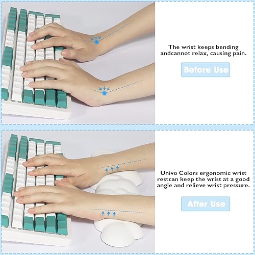 Miniatura 3 de Almohadilla para reposamuñecas para teclado de juegos, reposamuñecas de teclado de espuma viscoelástica, reposamanos ergonómico para teclado de