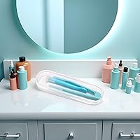 Vista 2 de Aplicador de lentes de contacto azules, removedor y pinzas, punta suave, compacto, multiusos