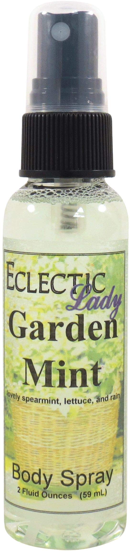 Eclectic Lady Garden Mint Body Spray, Double Strength, 2 ounces, Body Mist for Women with Clean, Light & Gentle Fragrance, Cologne with Soft, Subtle Aroma For Daily Use
