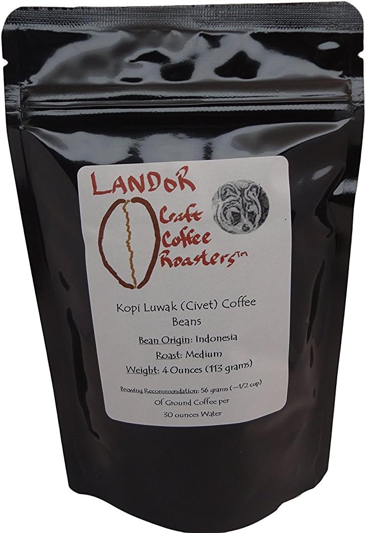 Kopi Luwak (Civet) Coffee - 4 Ounces - Medium Roast