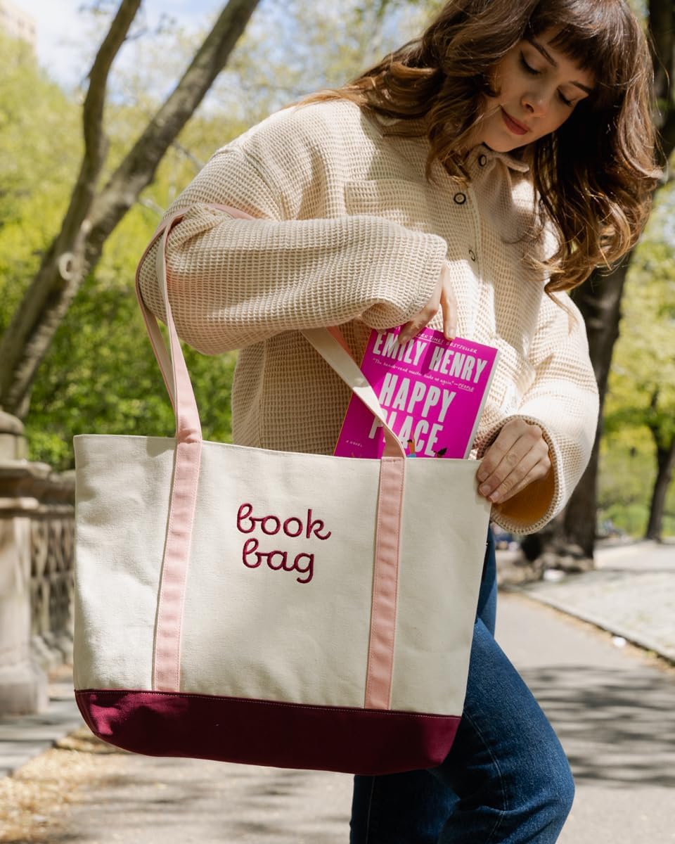 Out of Print Book Bag Zippered Tote Bag with Inner Pocket - Gift for Book Lovers - Image 2