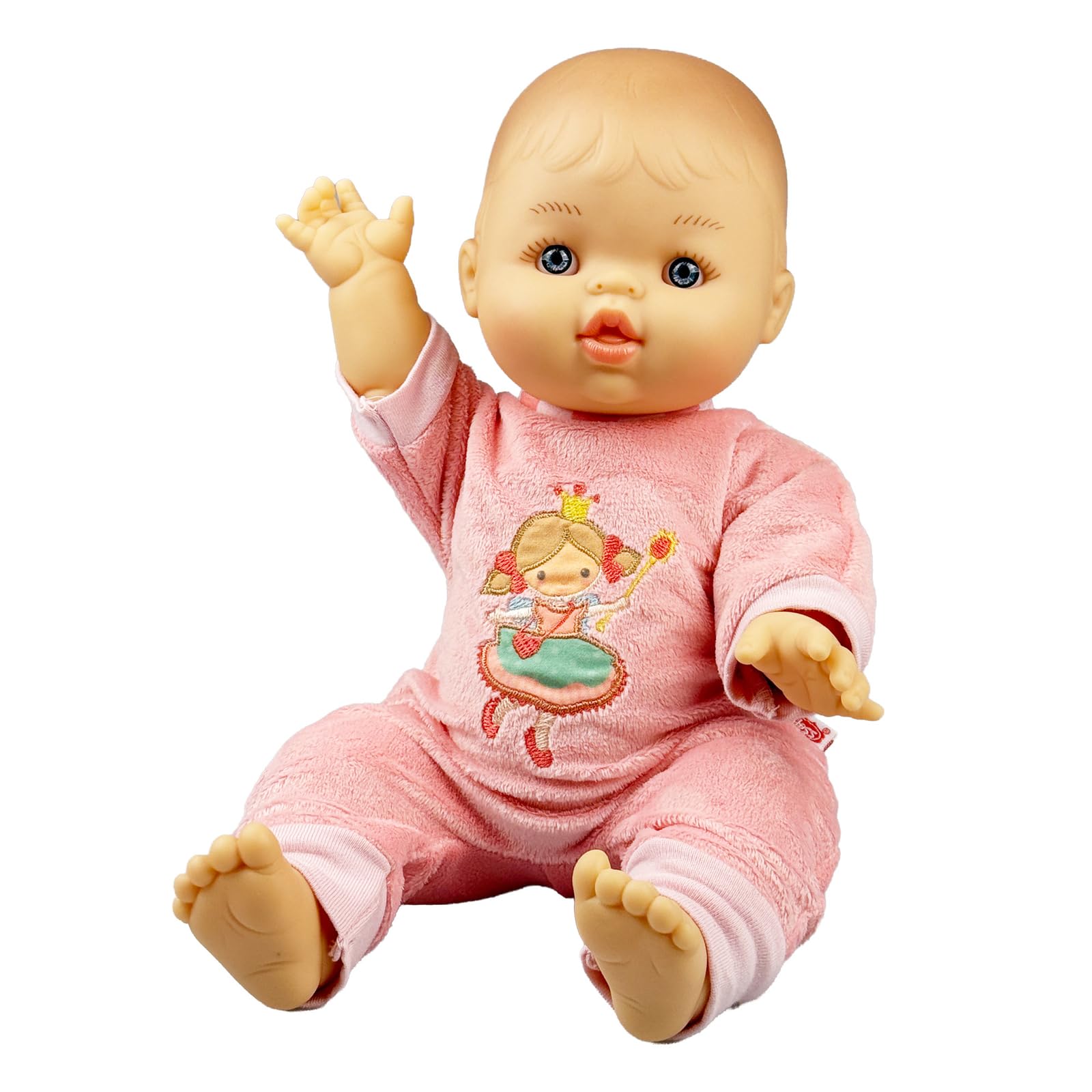 Heless 54037 Doll Set with Gordi Girl Doll and Pink Velour Romper Princess Emily Size Approx. 34 cm