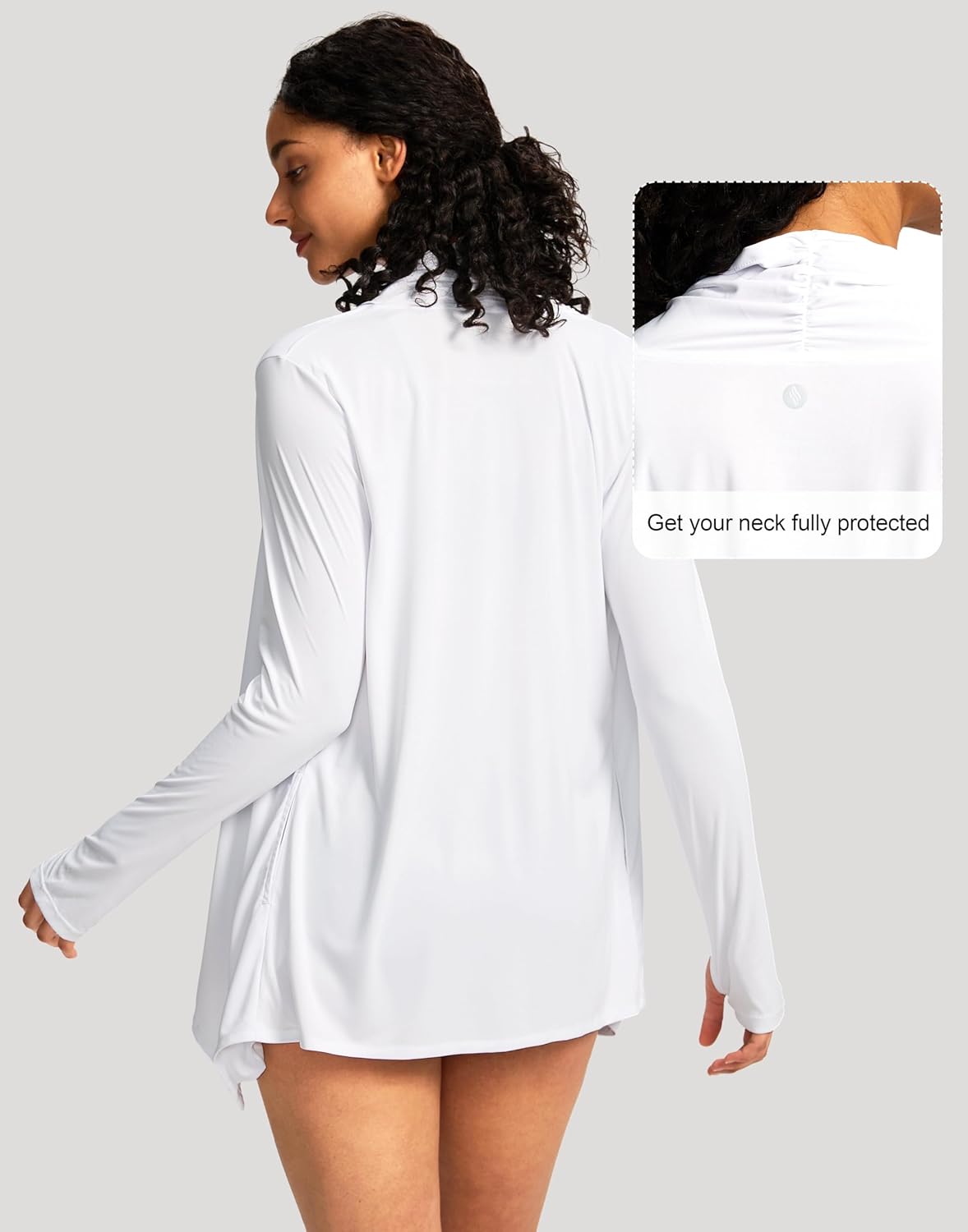 SANTINY UPF50+ Sun Shirt for Women Long Sleeve SPF UV Sun Protection Shirts Lightweight Cardigan with Pockets Swim Cover Up - Image 4