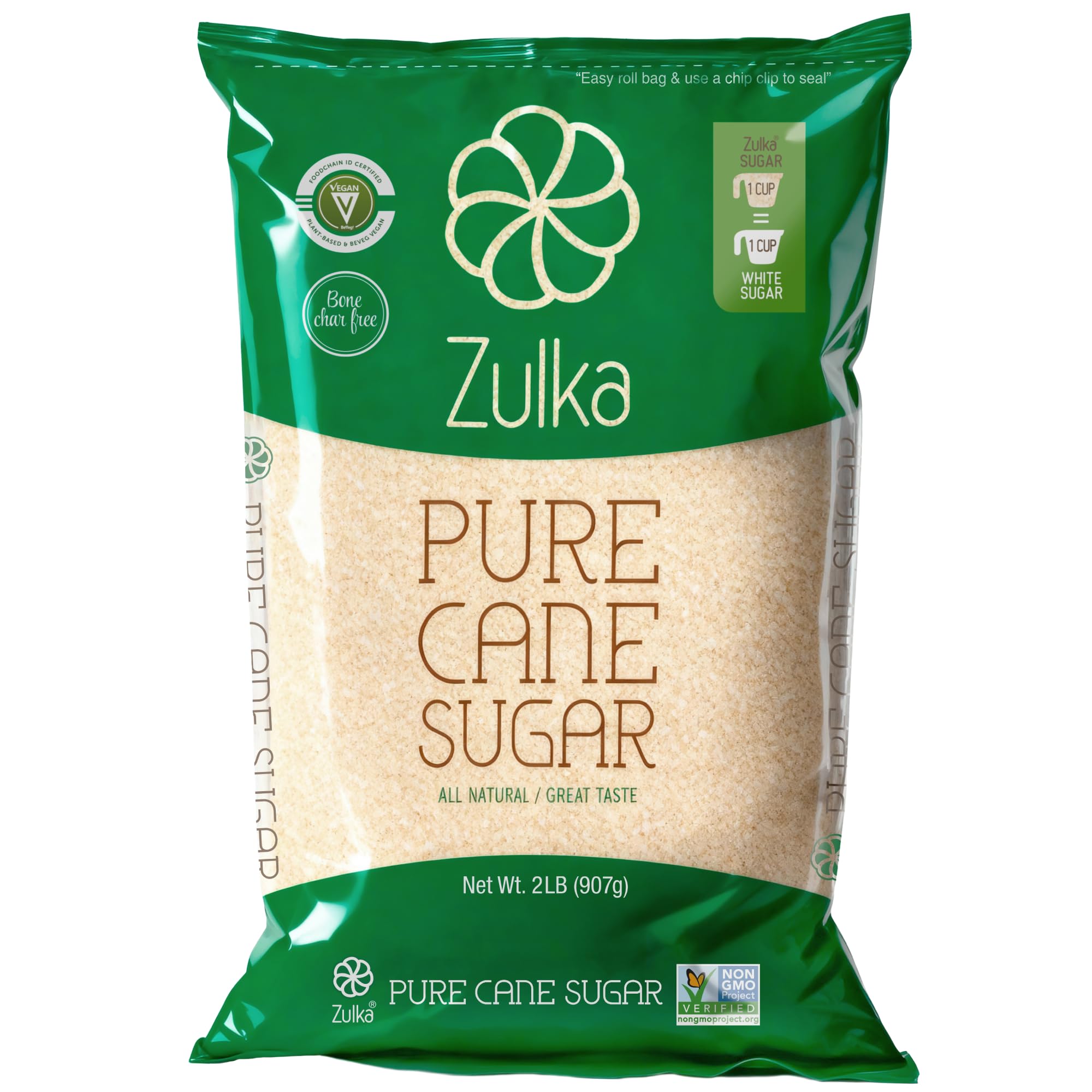 Amazon.com: Zulka Pure Cane Sugar, 2 Lb - All-Natural, Non-GMO