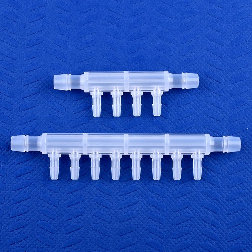 Conector de Manguera de 6 Vías Y 10 Vías, Desviador de Gas Líquido para Tanque de Acuario de Polipropileno de Grado Alimenticio, 1~50 Piezas de Junta de Pagoda para Riego de Jardín/8-4Mm Side
