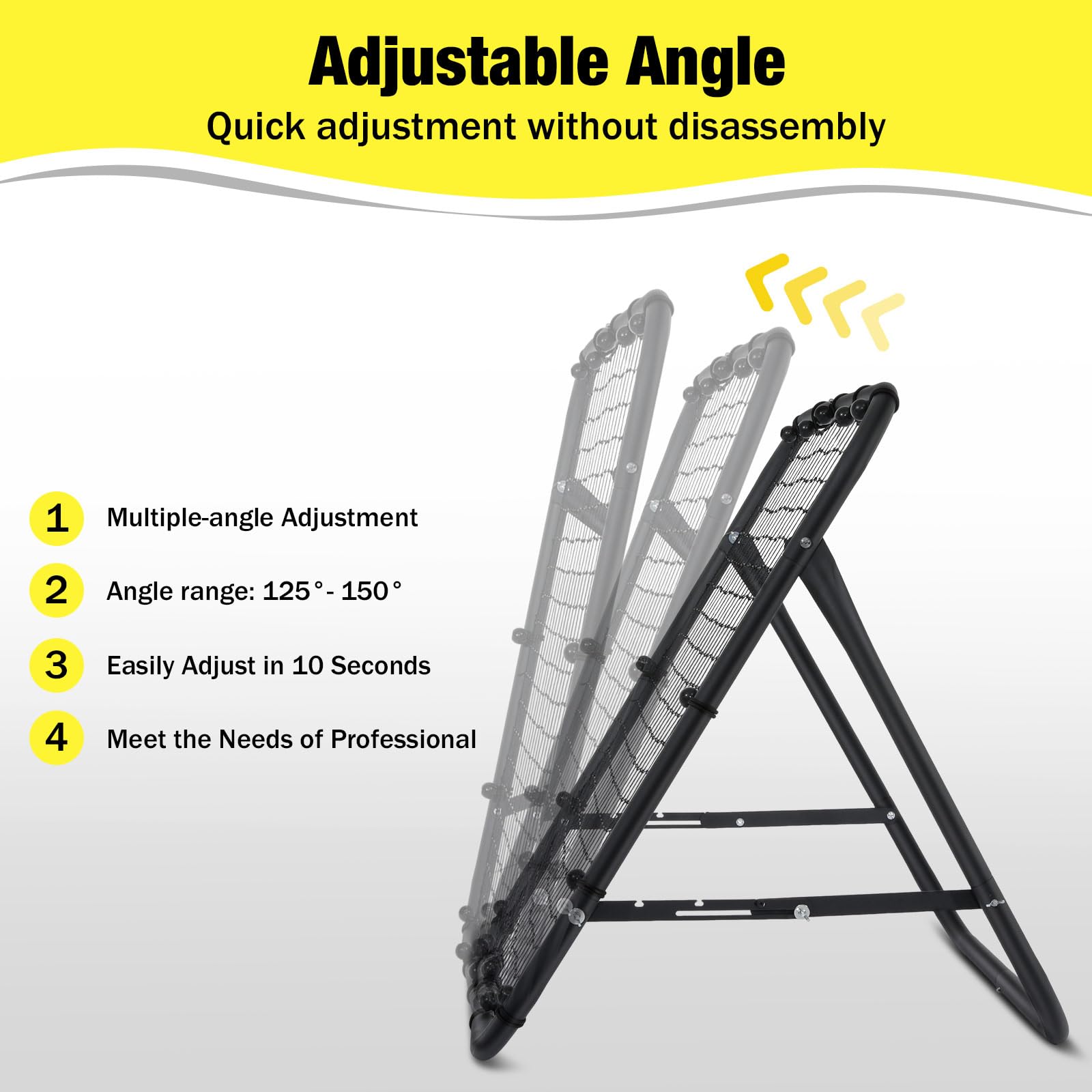 MoKo Rebounder für Fußball, 100 x100 cm Fußball Rebounder Netz, Tragbares Rückprallnetz Fußbälle Trainingsgeschenke, Hilfsmittel & Ausrüstung für Garten, Rasen, Jugendliche & Erwachsene