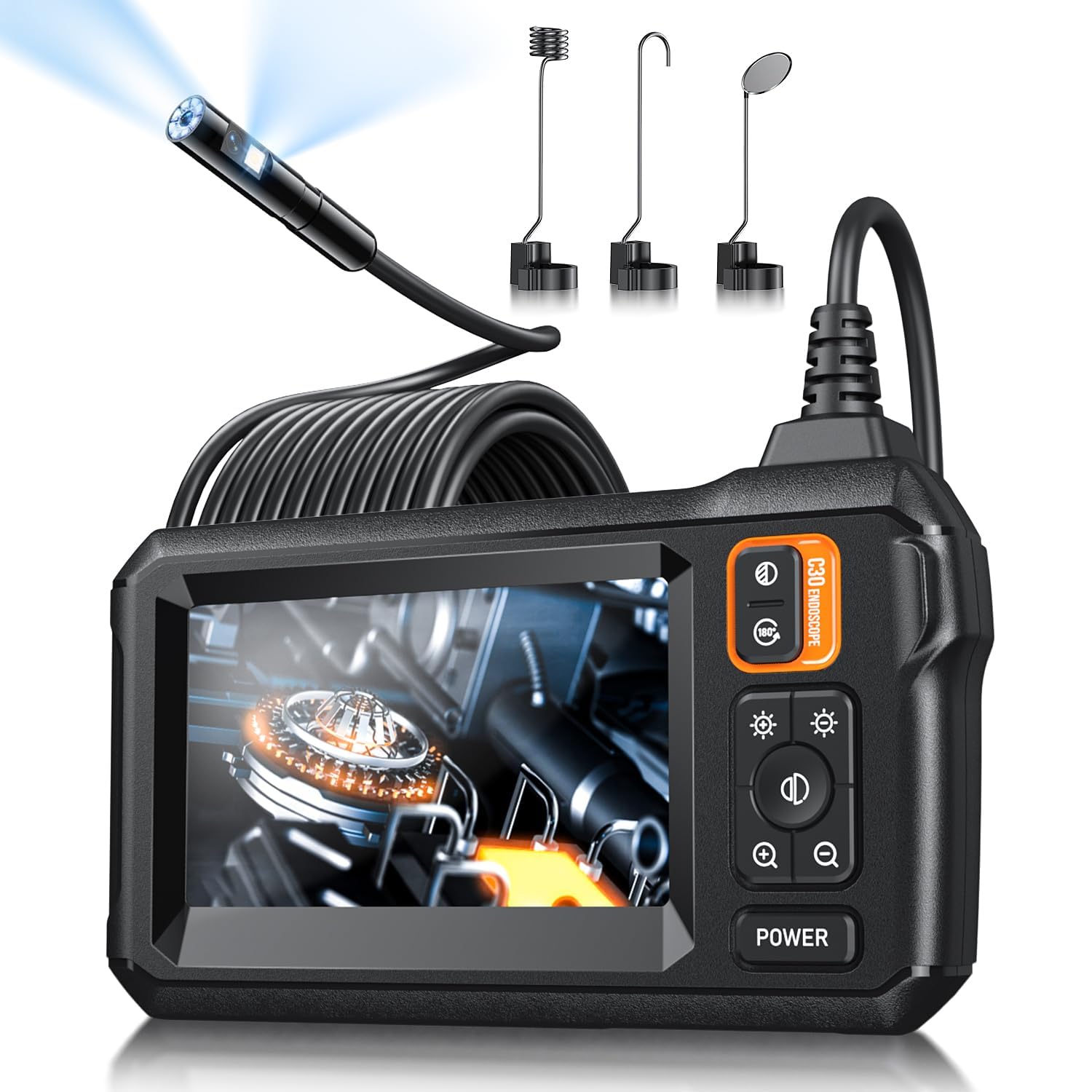 Inspection Borescope Camera with 4.3
