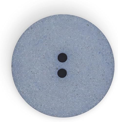 Miniatura 4 de Dritz Geométrico redondo, 0.787 in, azul claro, 9 botones de cáñamo reciclado, 0.787 in, 9 unidades