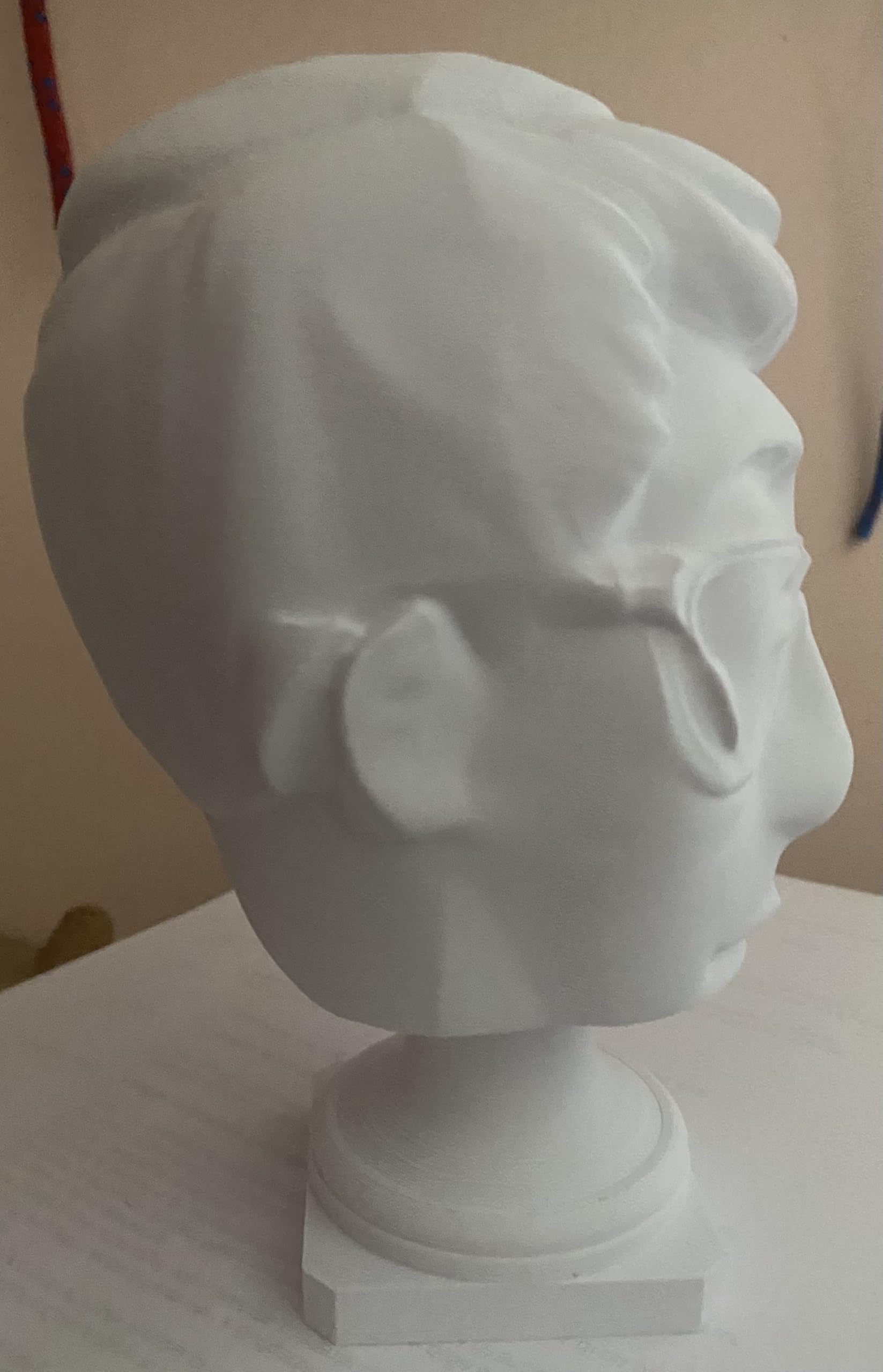 Busto 3D Personalizzato in Materiale Atossico, Stampa 3D di Persone e Animali, 20 x 20 x 35 cm, Bianco