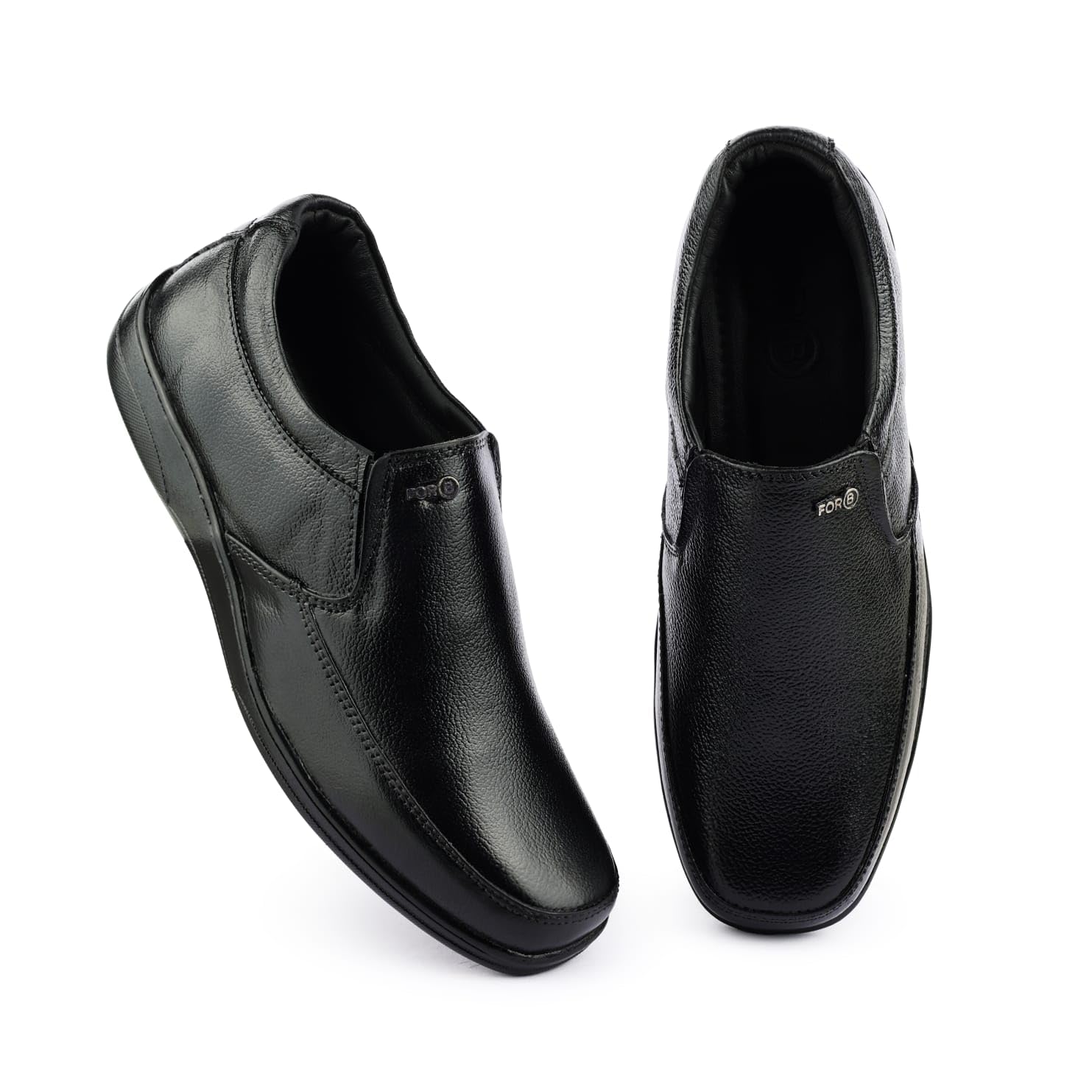 Premium Genuine Leather Men's Formal Shoe 1313 | Slip On Shoes | Soft Cushioned Insole | Arch Support, Business Casual, Office Wear Shoes | Perfect for Office Wear & Formal Dress.-image-3