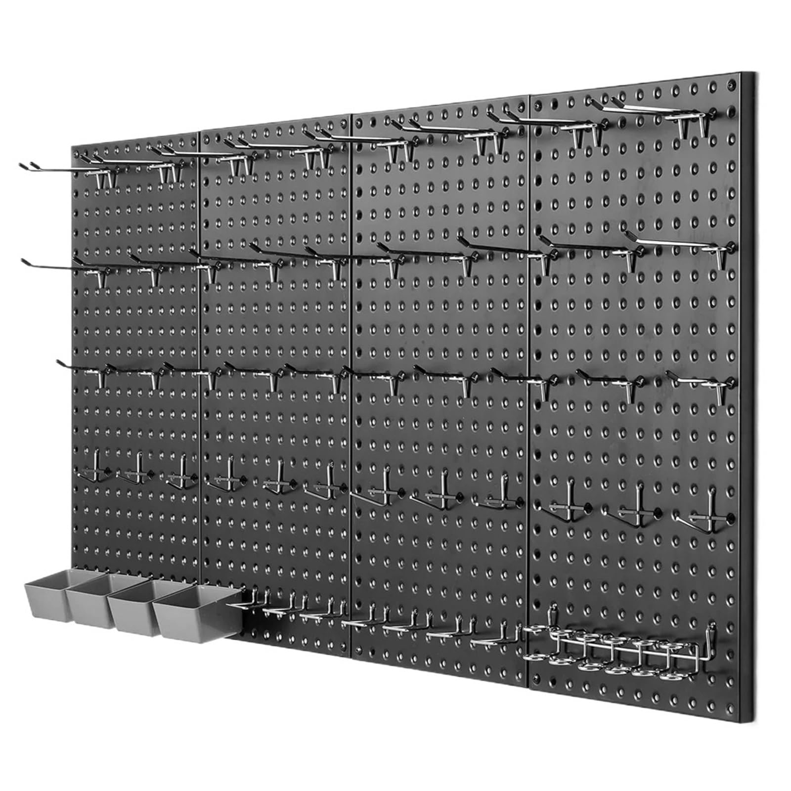 RUWLFE Metal Pegboard Wall Panels Set Organizer Garage Workshop Home Storage for Wall Organizer
