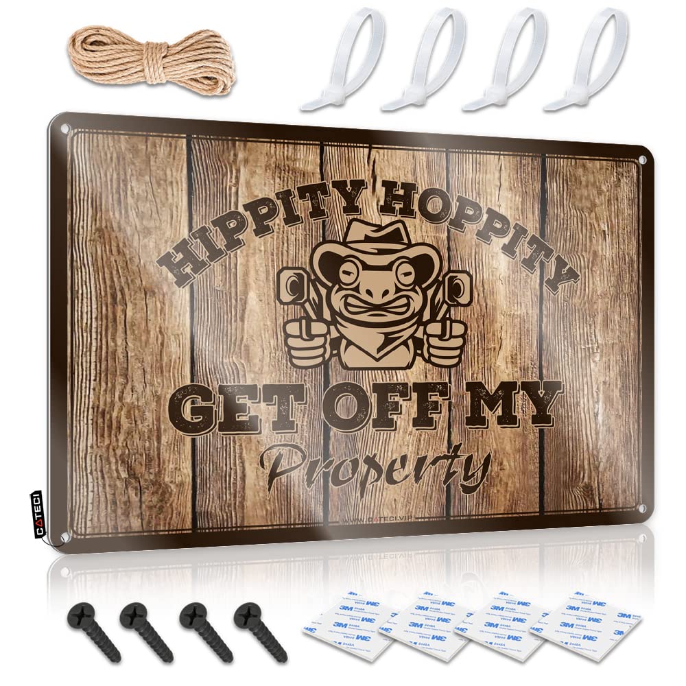 Hippity Hoppity Get Off My Property Positive Art | Decaor Vintage Style Case Math Decoration Easy Hang(30X40CM)