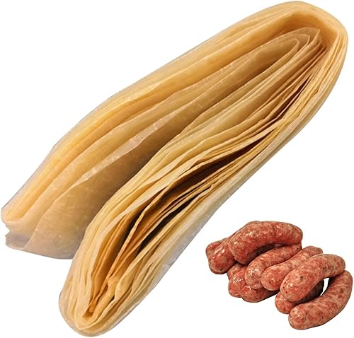 Suministros para hacer salchichas Carcasa de salchicha de cerdo seca de doble capa de 26.2 ft26 pies Salchichas sabrosas de diámetro 2.0 in1.97