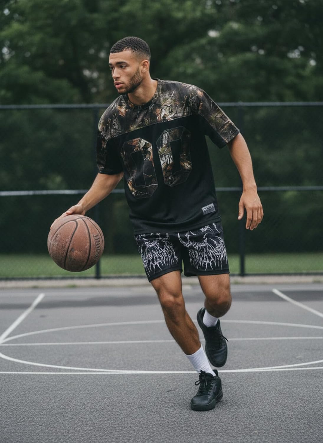 Lsweioad Mens Graphic Shorts Quick-Dry Mesh Sweat Shorts Men Camo with Pockets for Gym Basketball