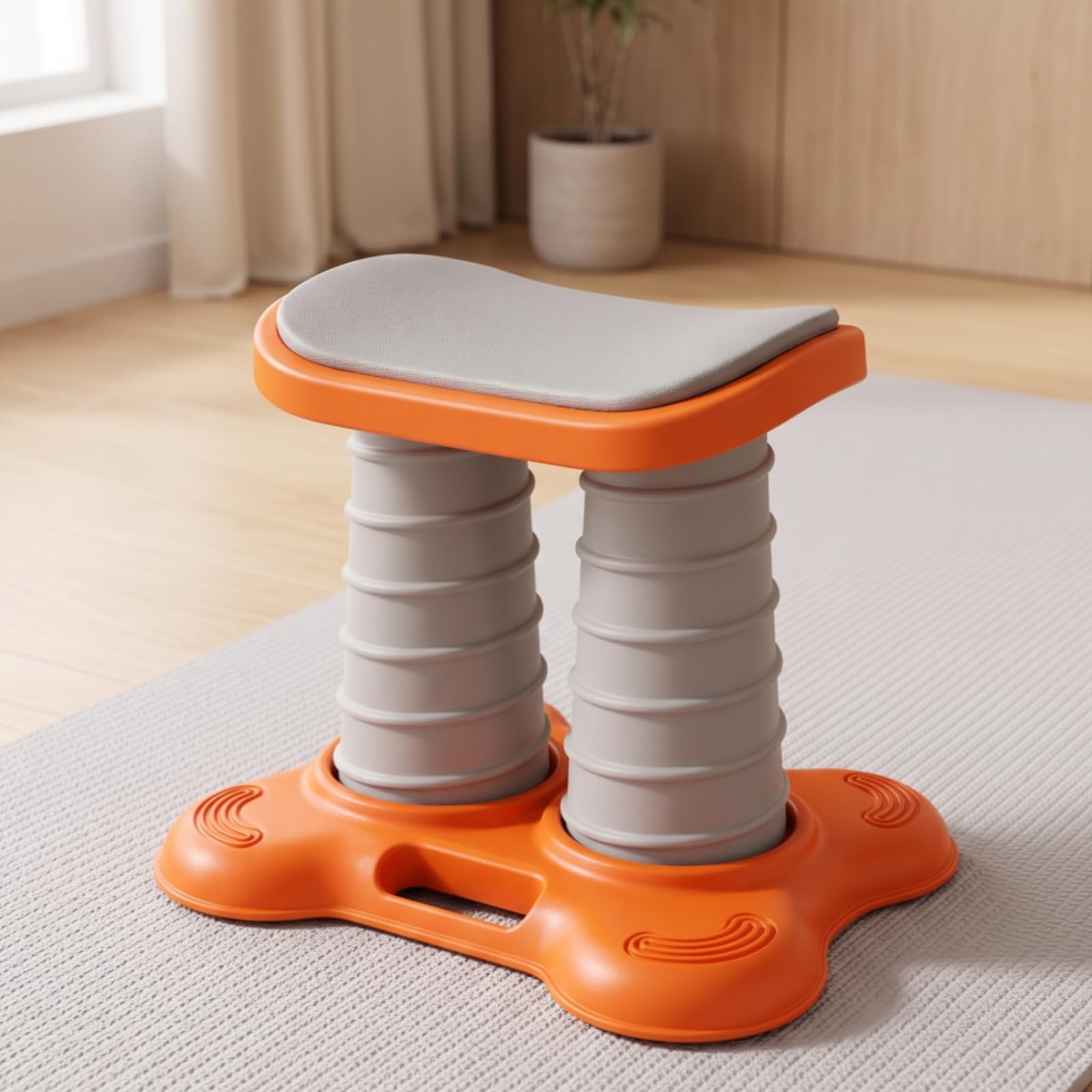 LOVIVER Effizient mit Polsterung, Orange, Orange, Upgrade 2.0 - Doppelsäule Doppelfeder - Orange