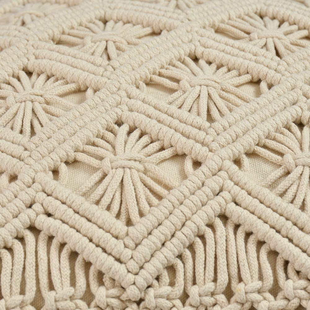 Handmade Macrame Cushion Cover - Boho Pillow -2