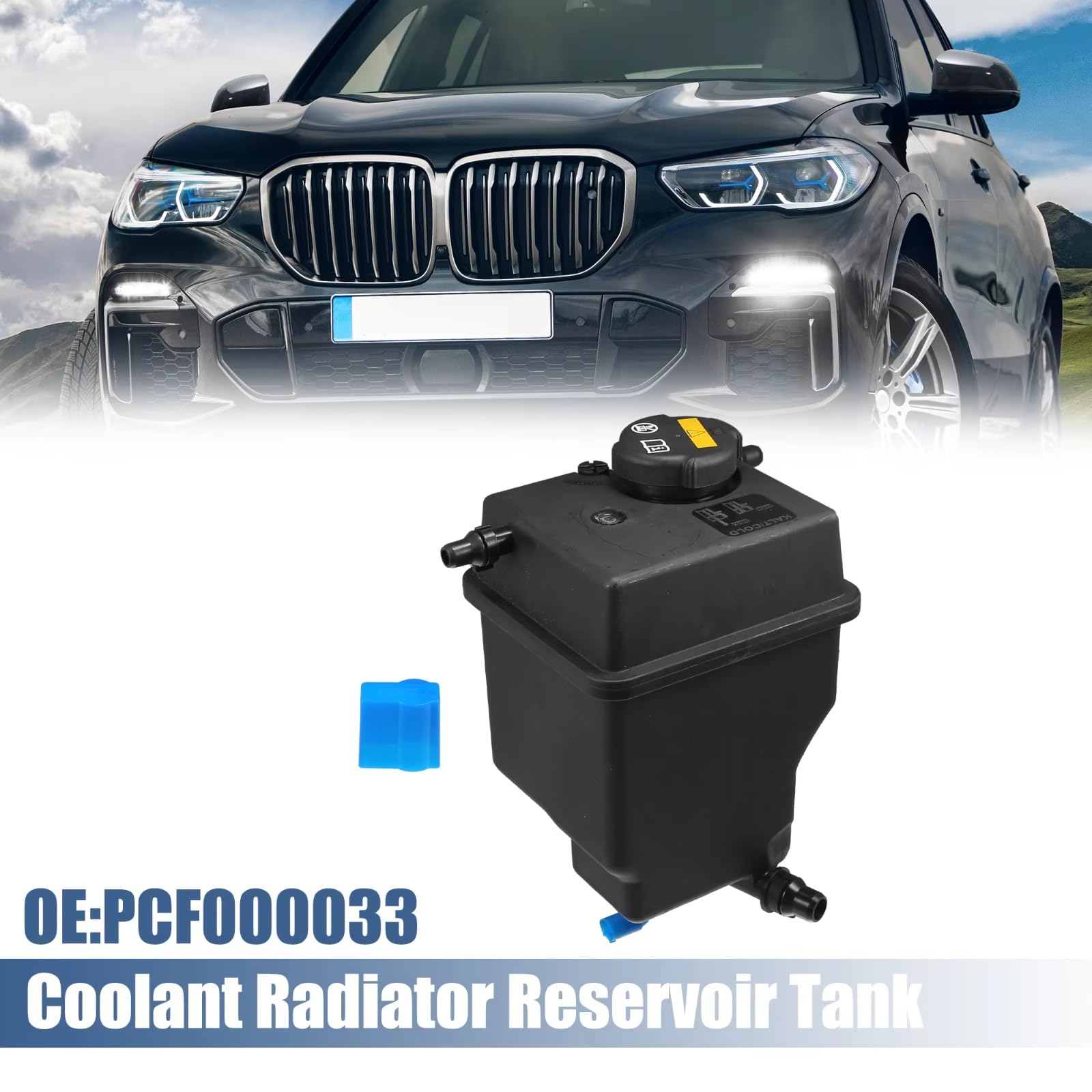 Depósito De Refrigerante Para Radiador Compatible Con Para X5 E53 V8 4.4L 2004 2005 2006 PCF000033, Botella De Expansión De Desbordamiento De Refrigerante Con Tapa. Depósito Expansión