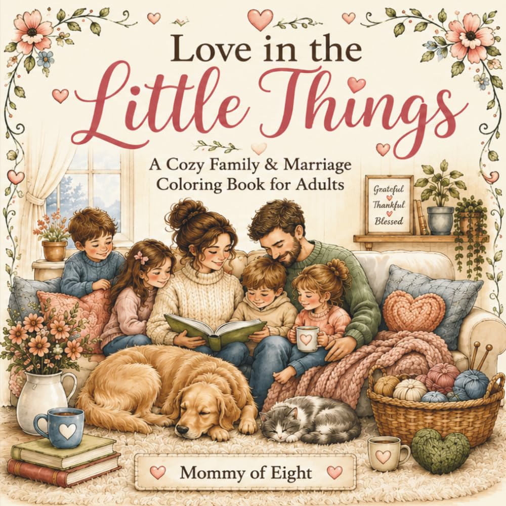 Love in the Little Things: A Cozy Family & Marriage Coloring Book for Adults