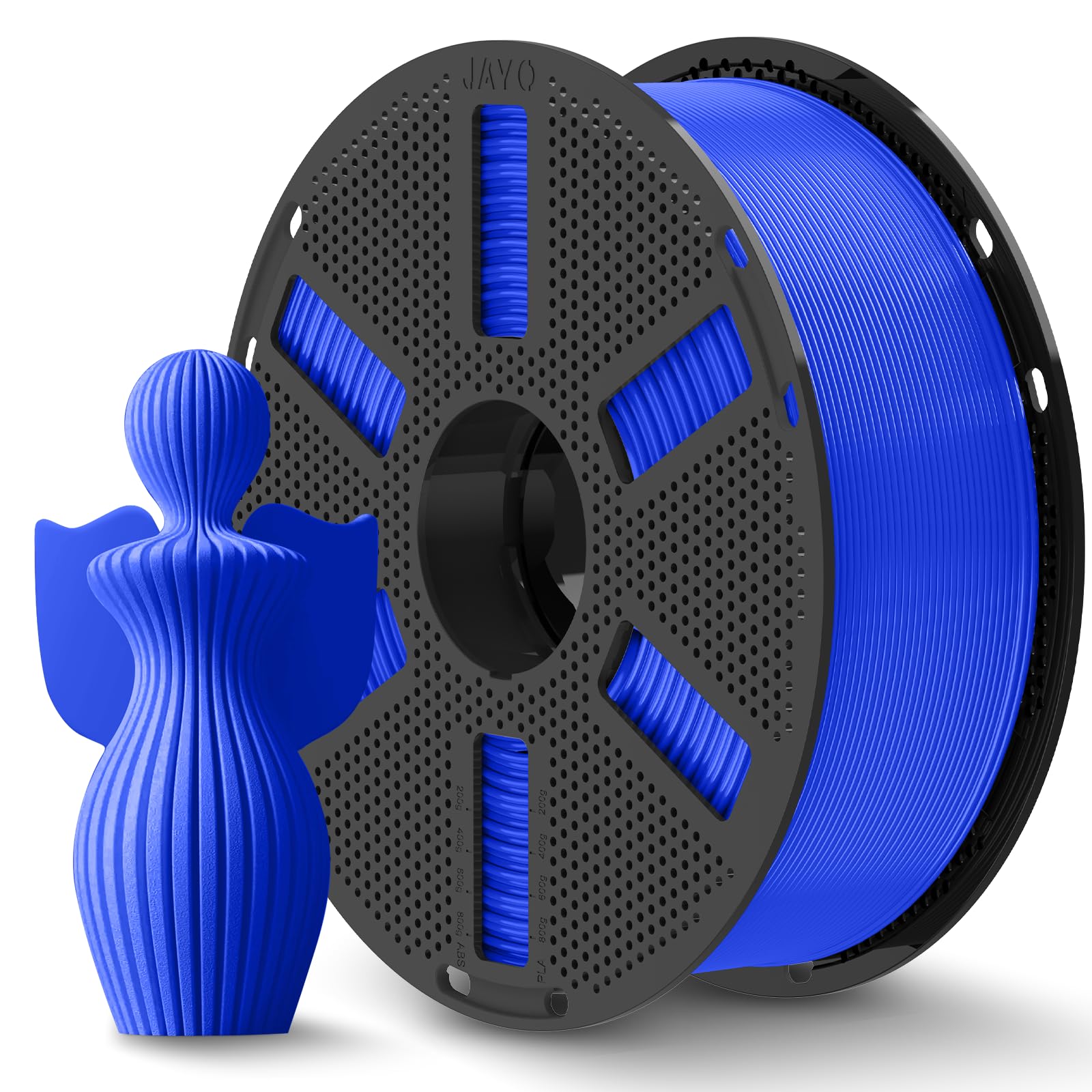 JAYO PLA Plus 3D Printer Filament 1.75mm 1.1KG, 1.1kg Reusable Spool, Blue