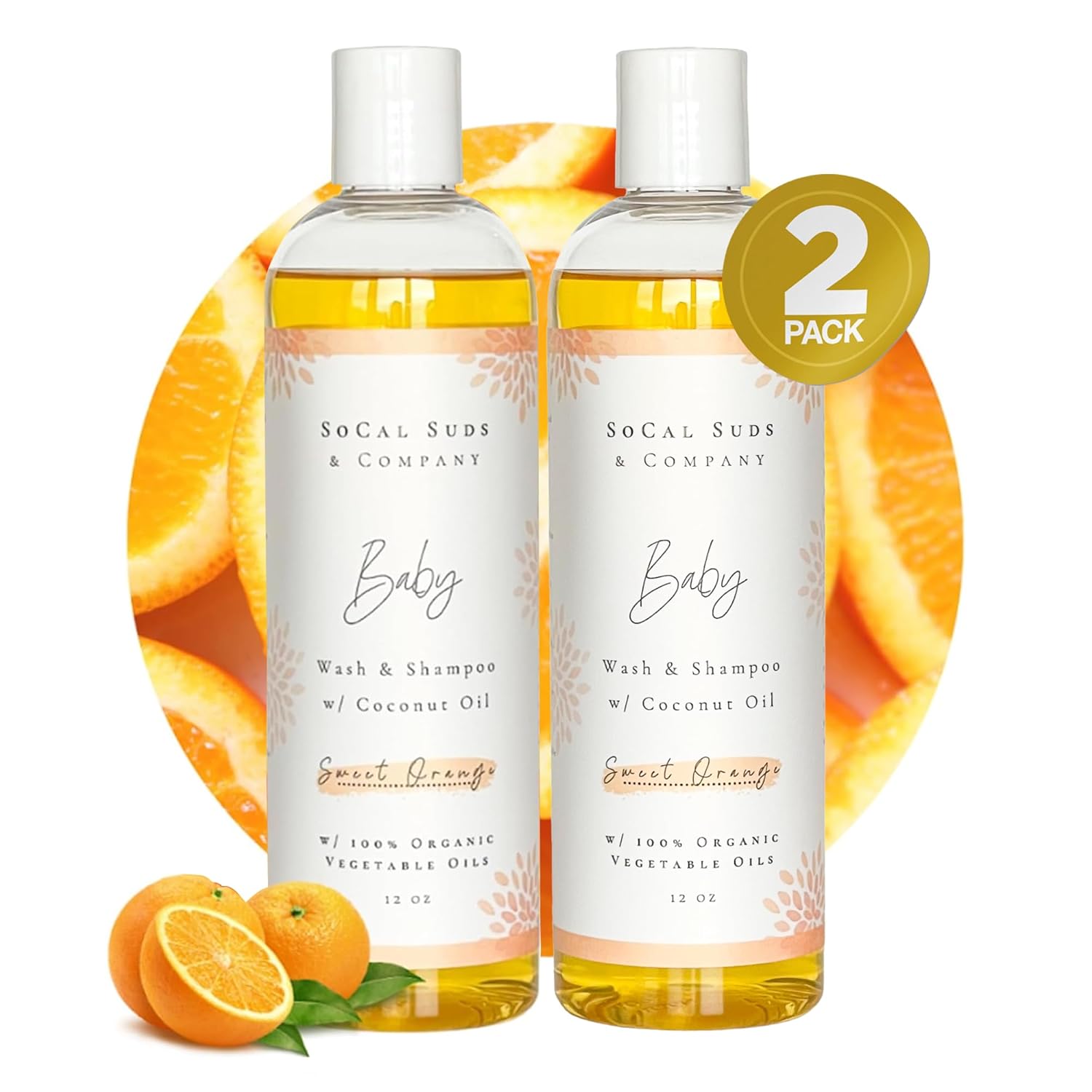 Organic Gel Baby Wash & Shampoo Set Low Tox
