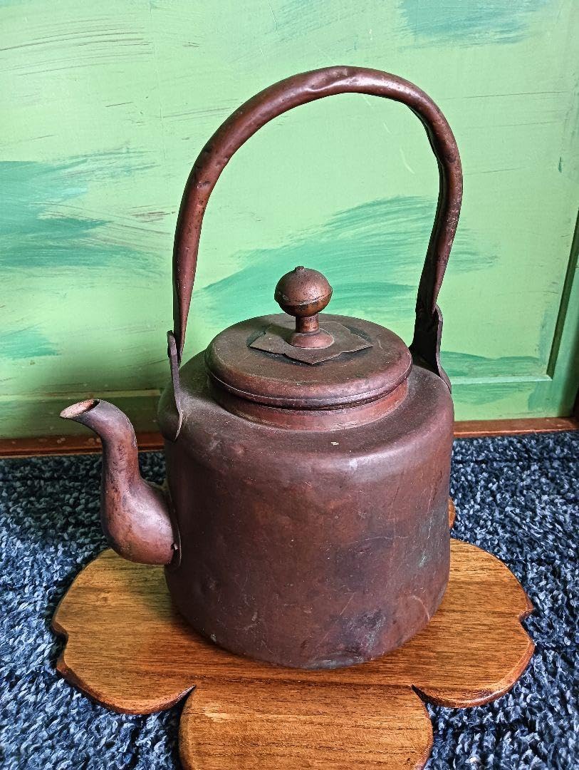 ヤカン ケトル アンティーク ビンテージ 銅製 茶釜 レトロ ケトル