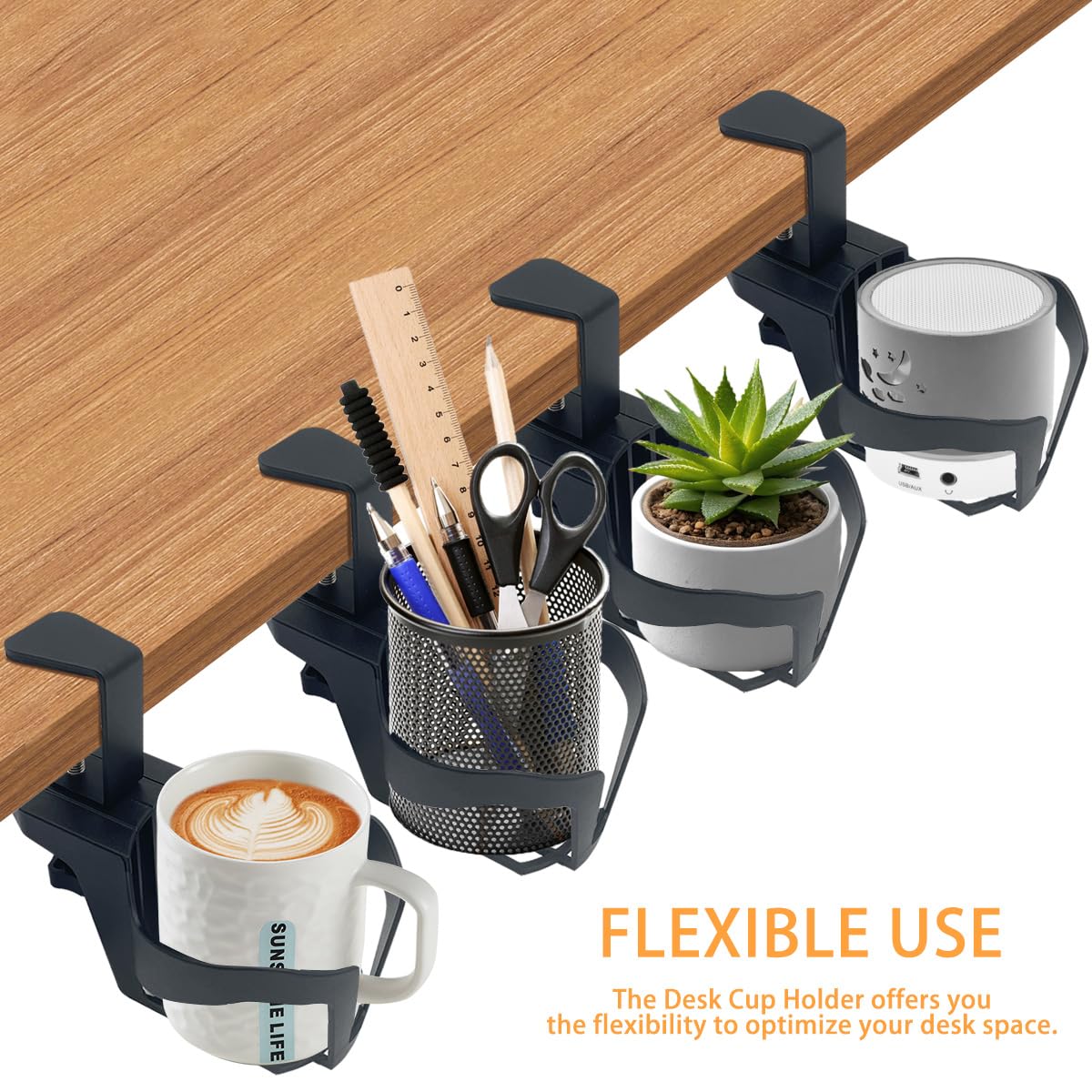 Portavasos De Escritorio, Antiderrames Para Botellas De Agua, Sillas De Ruedas Estaciones De Trabajo Accesorios De Escritorio Para Juegos Negro