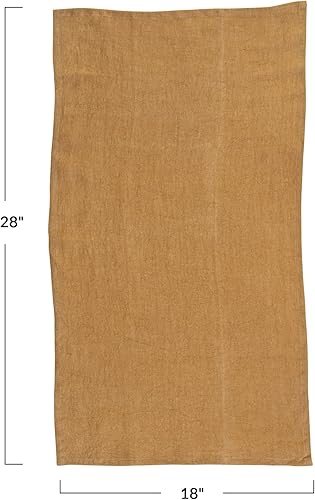 Miniatura 7 de Creative Co-Op Lino lavado a la piedra decorativo comedor y cocina, paño de té mostaza, amarillo