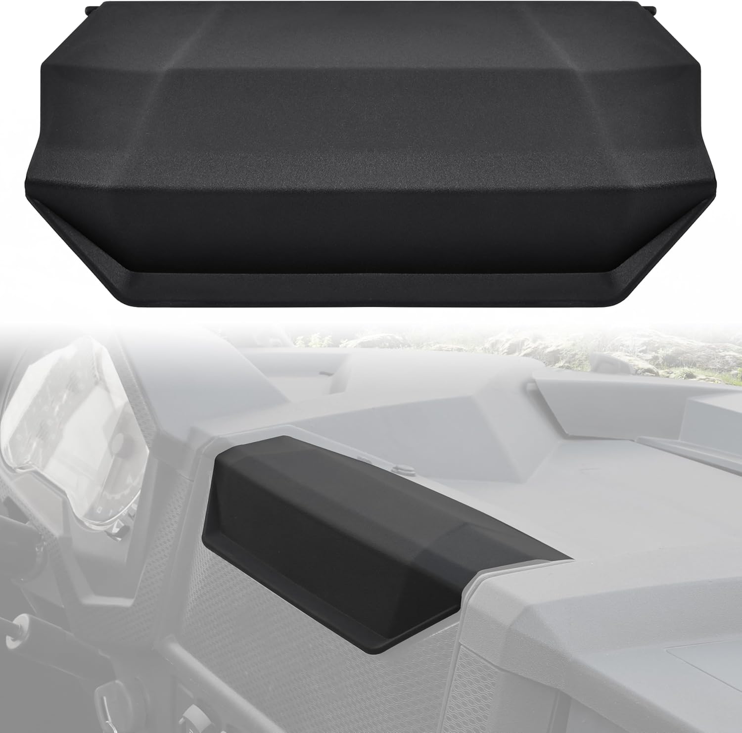 SAUTVS Center Dash Storage Lid for RZR XP 1000/Turbo S/RZR Trail, Center Compartment Storage Box Cover for Polaris RZR XP 1000/RZR XP Turbo/RZR Trail S 2019-2023 Accessories, Replace OEM #5455451-070