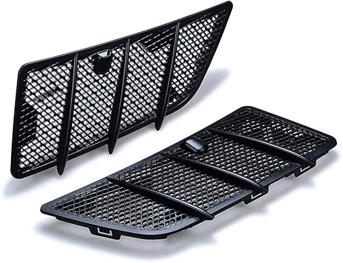 Par de cubiertas de rejilla de ventilación de aire compatible con Mercedes Benz 2008 2009 2010 2011 W164 GL ML Clase 350 450 negro mate