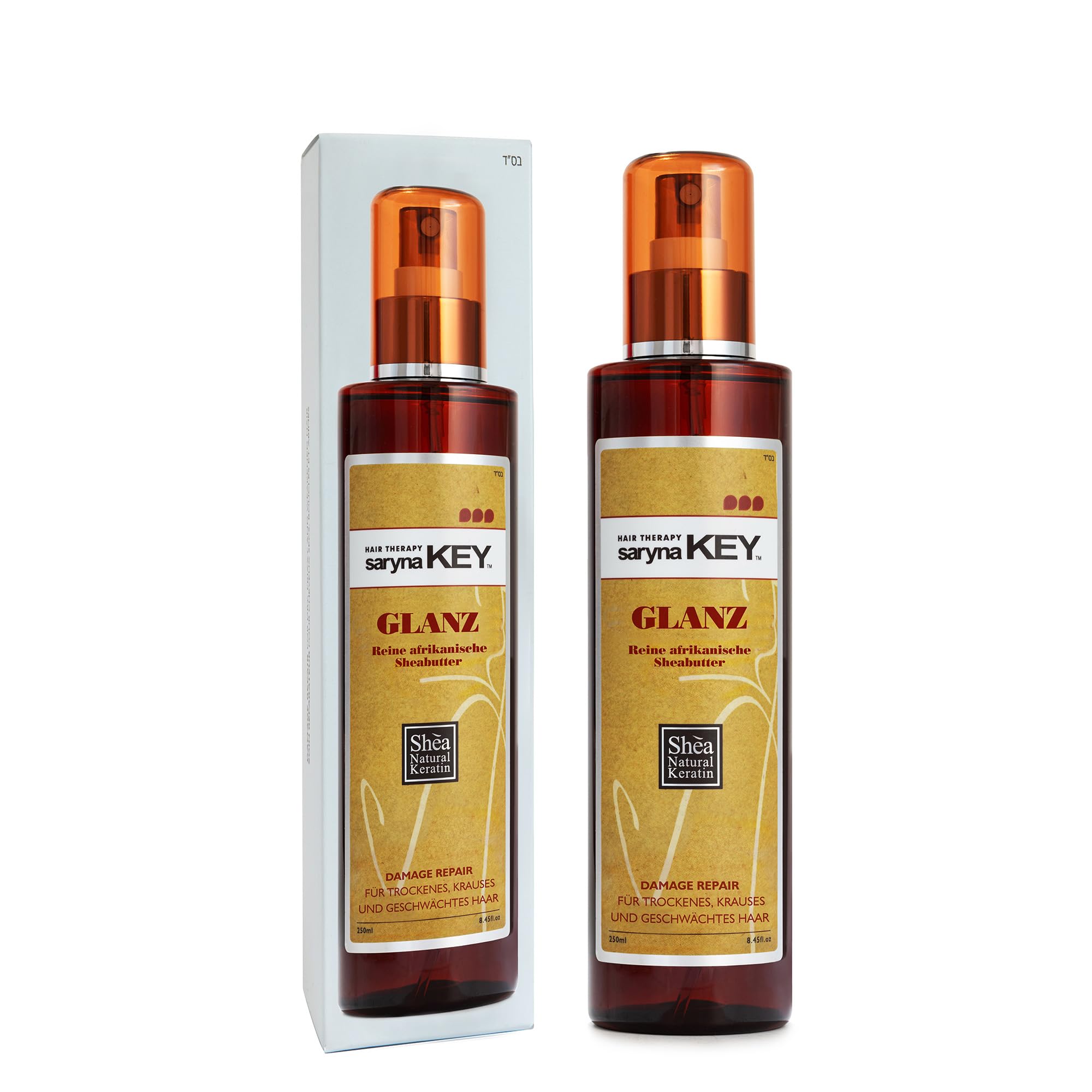 Saryna Key Damage Repair Shine Spray with Shea Butter - UV Protection & Care for Normal Hair - Shine Spray with Keratin, Vitamins & Amino Acids - Colour Protection, Non-Weighing - 100 ml