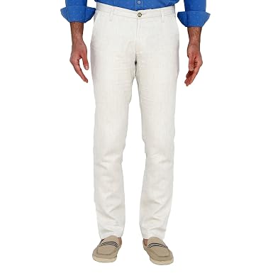 White Linen Trousers at Amazon 