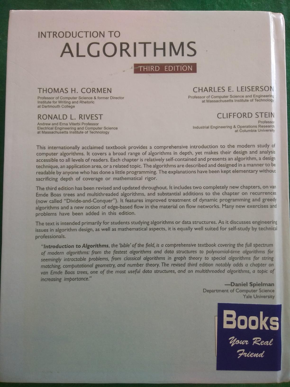 Introduction to Algorithms : Cormen, Thomas H., Leiserson, Charles E ...