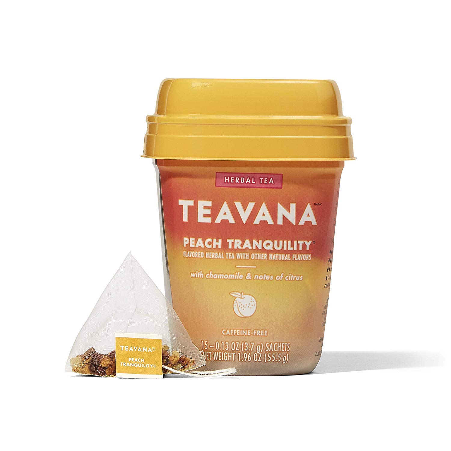 Teavana Peach Tranquility, Herbal Tea with Chamomile and Notes of Citrus, 60 Count
