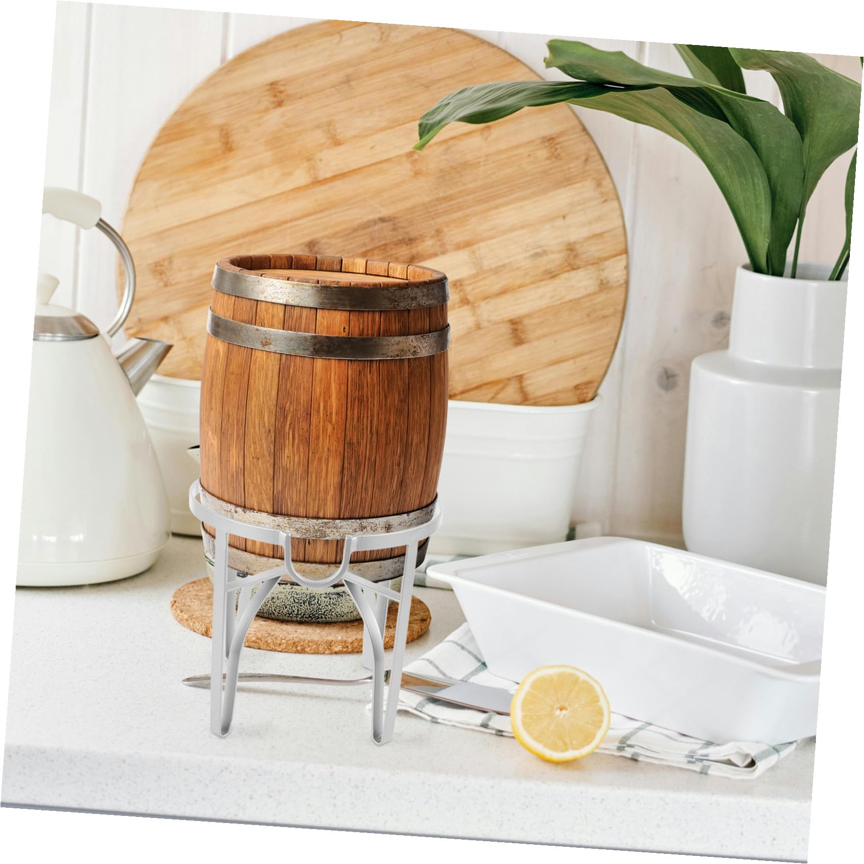 TOYANDONA Supporto in Metallo per Secchio da 5l, Porta-distributore di Bevande Stabile per Birra e Vino, Accessorio per Feste Indoor e Outdoor